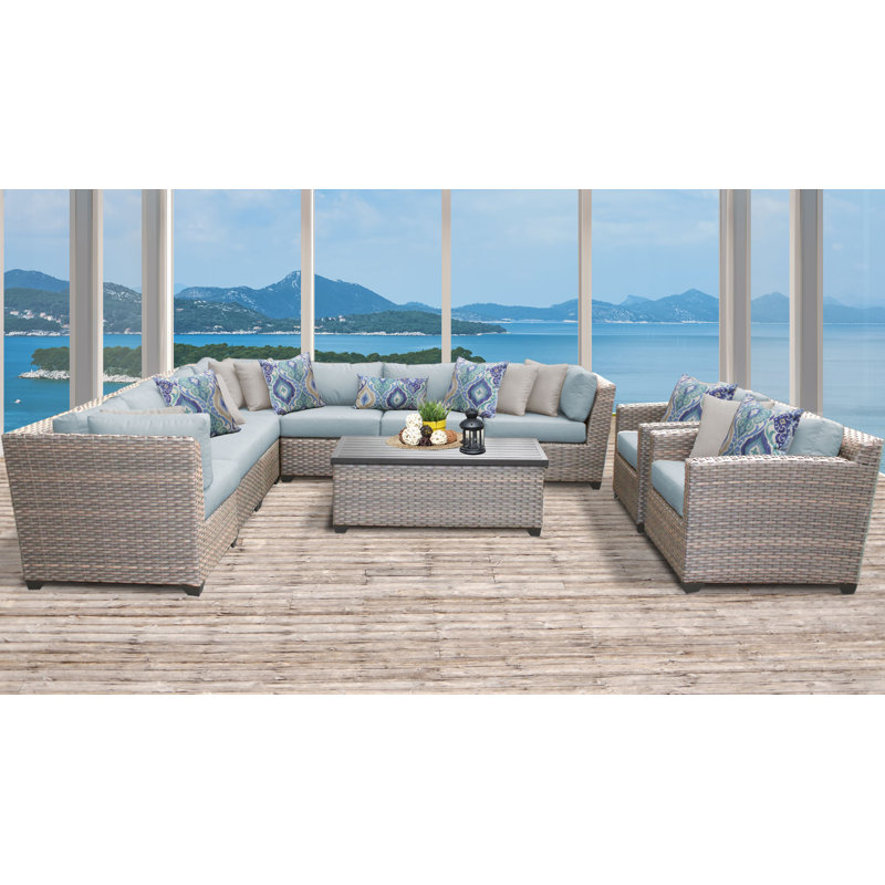Sol 72 Outdoor™ Merlyn 10 Piece Sectional Seating Group with Cushions
